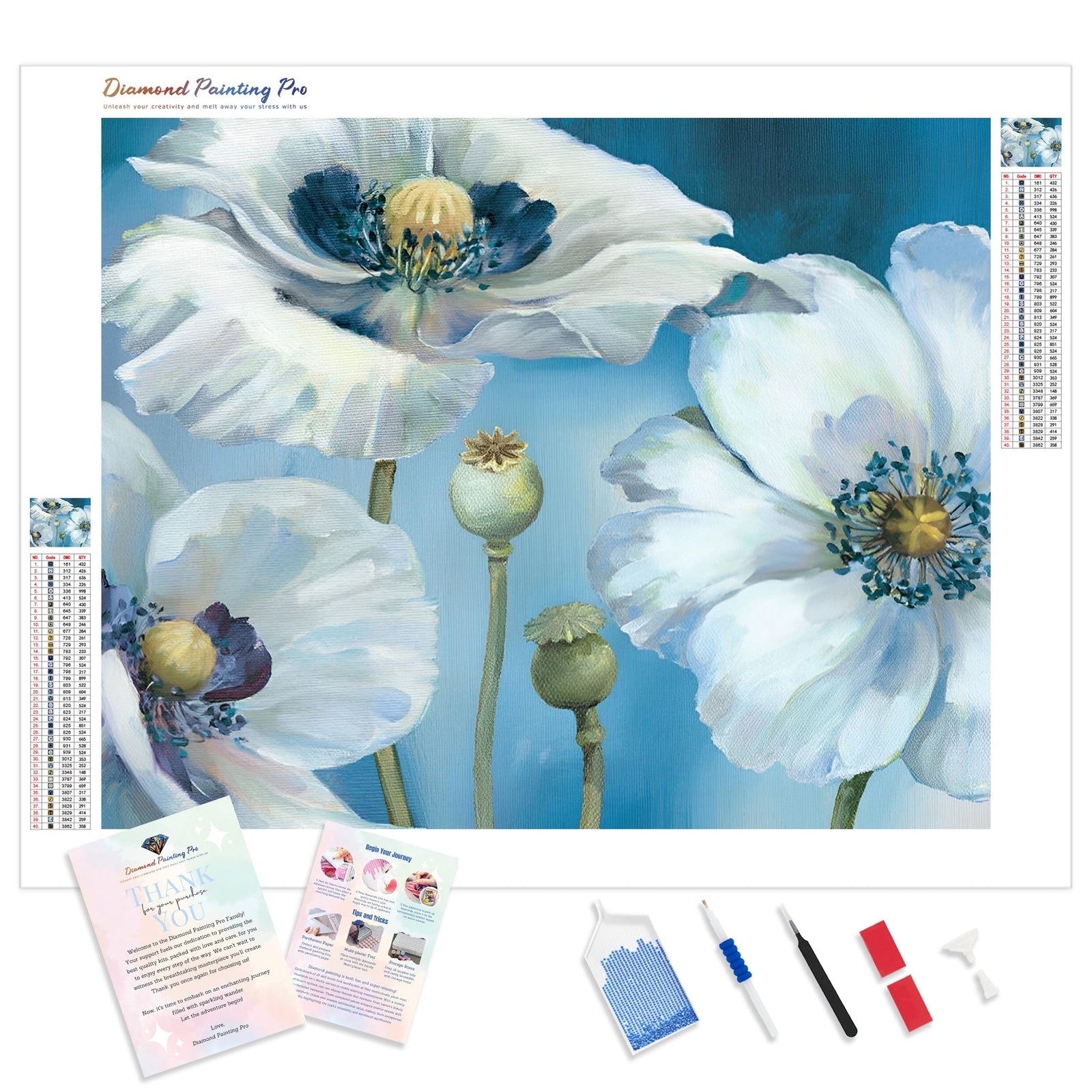 Blue Dance | Diamond Painting Kit - Full Drill - Square or Round Diamonds with AB Drills Option