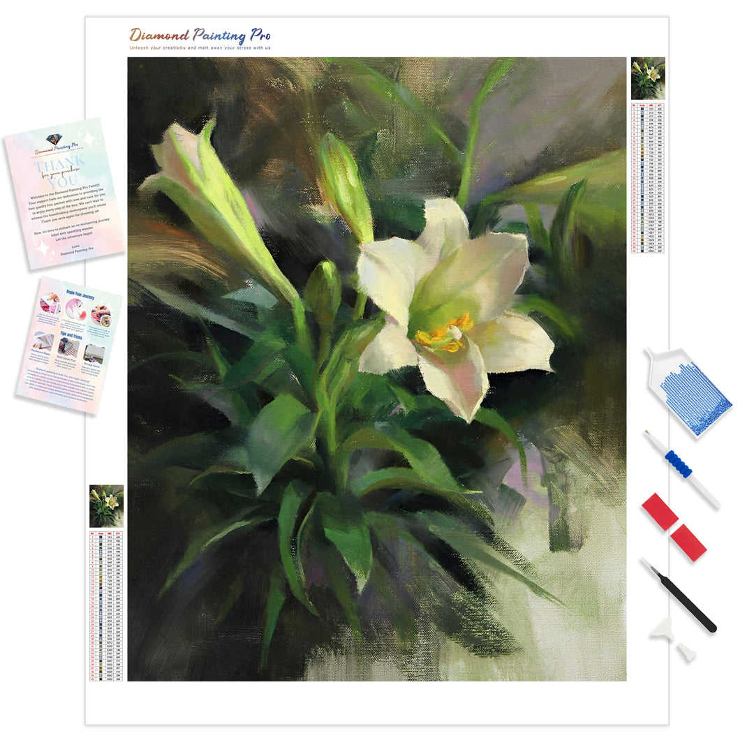 Sunday's Lily | Diamond Painting Kit - Full Drill - Square or Round Diamonds with AB Drills Option