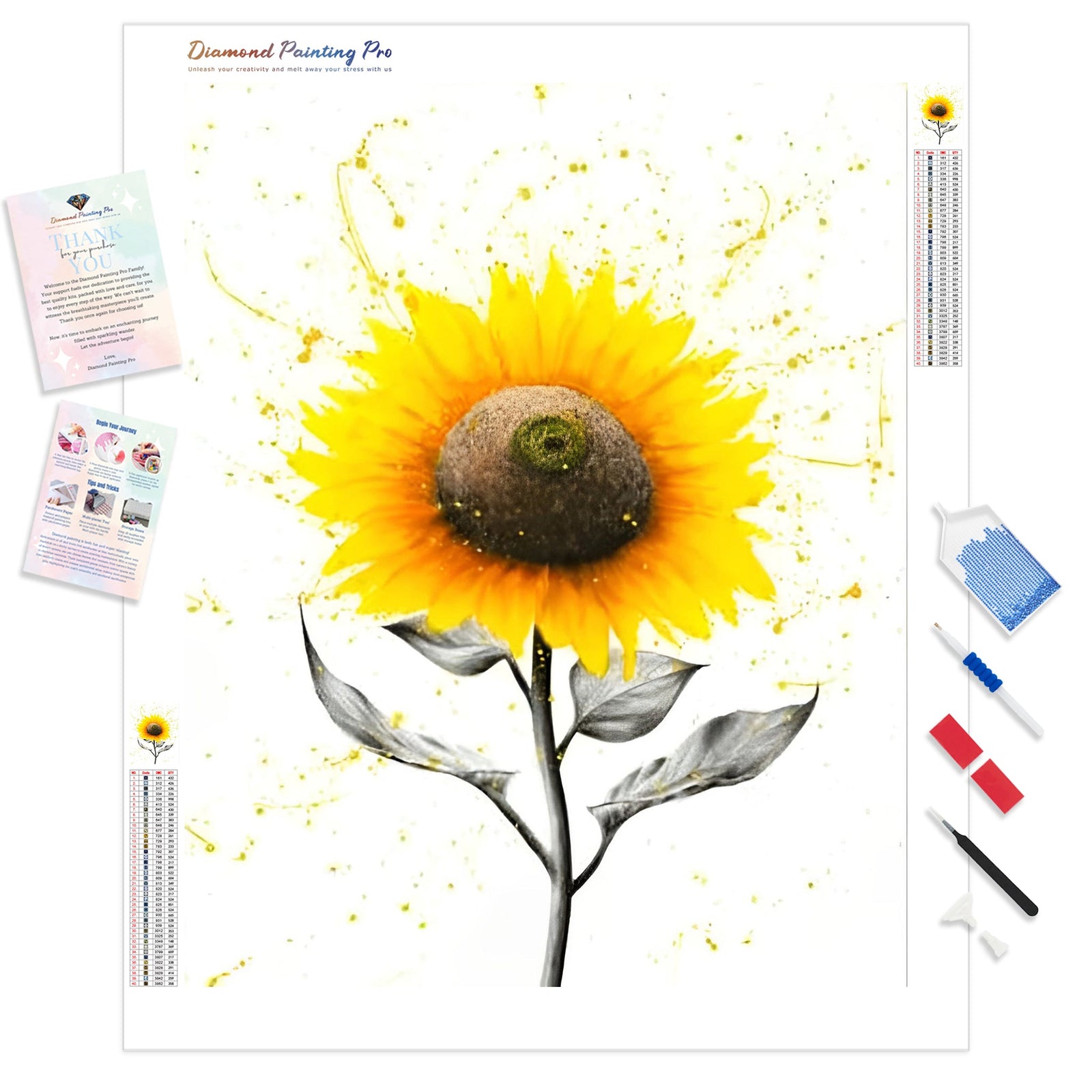 Sunflower Celebration | Diamond Painting Kit - Full Drill - Square or Round Diamonds with AB Drills Option