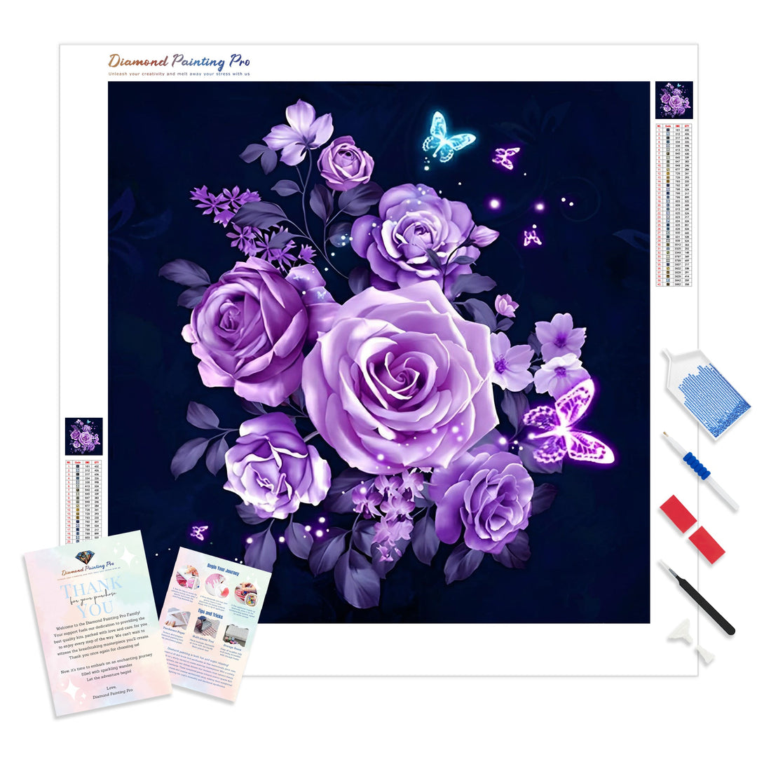 Purple Rose | Diamond Painting