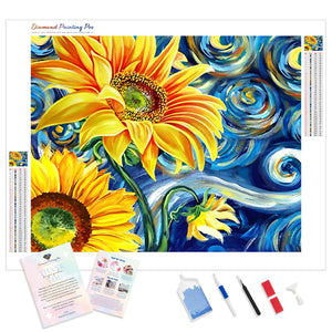 Sunflower Starry Night | Diamond Painting