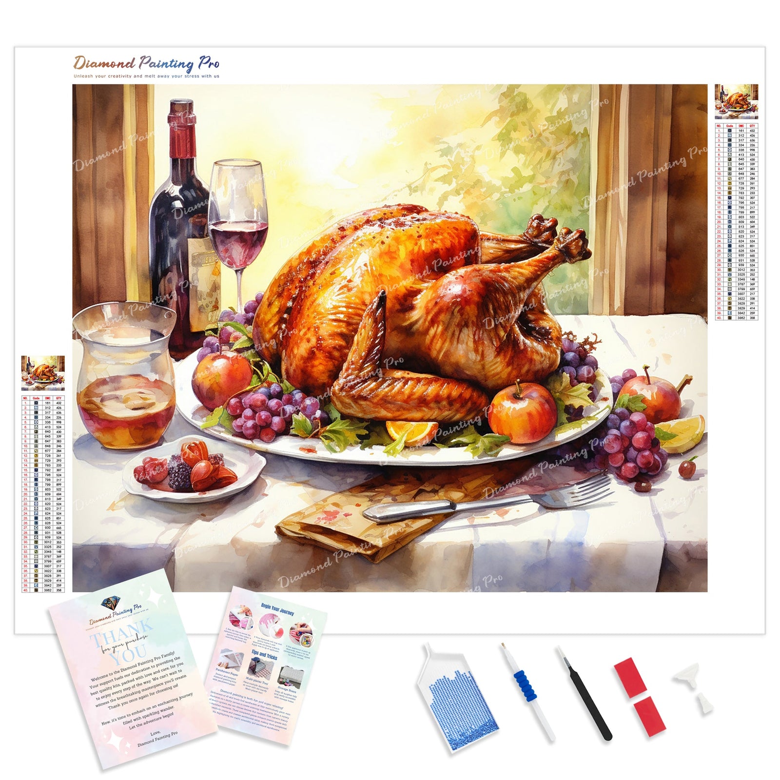 Gobble 'Til You Wobble | Diamond Painting Kit - Full Drill - Square or Round Diamonds with AB Drills Option