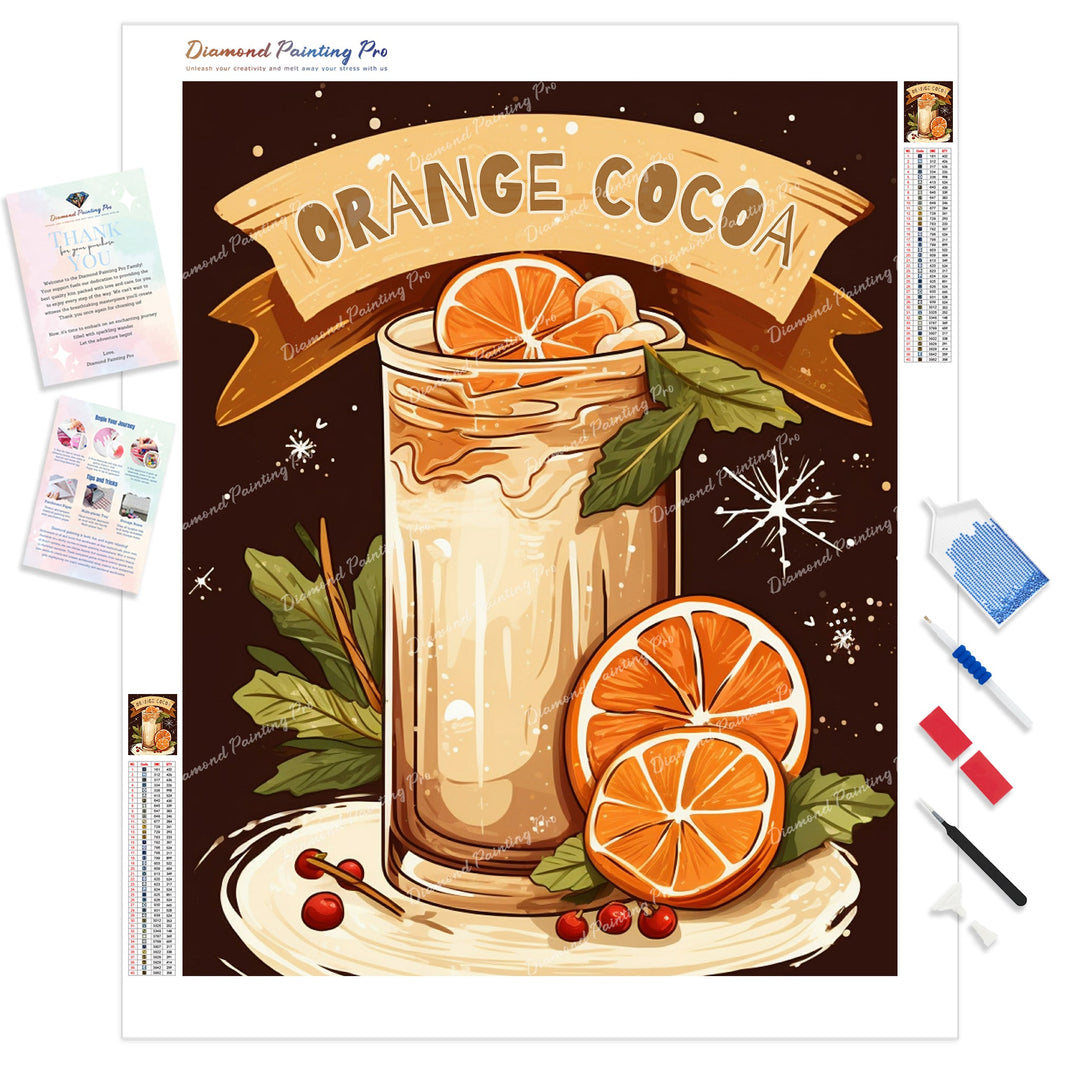 Orange Cocoa | Diamond Painting Kit - Full Drill - Square or Round Diamonds with AB Drills Option