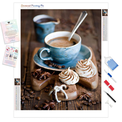 Coffee | Diamond Painting Kit - Full Drill - Square or Round Diamonds with AB Drills Option