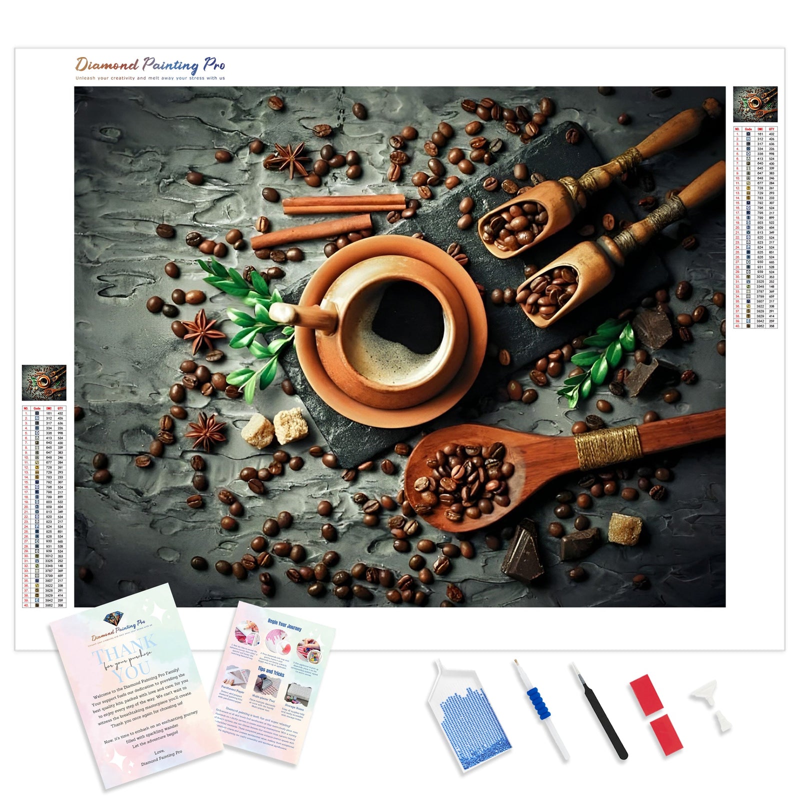 Coffee Aficionado | Diamond Painting Kit - Full Drill - Square or Round Diamonds with AB Drills Option