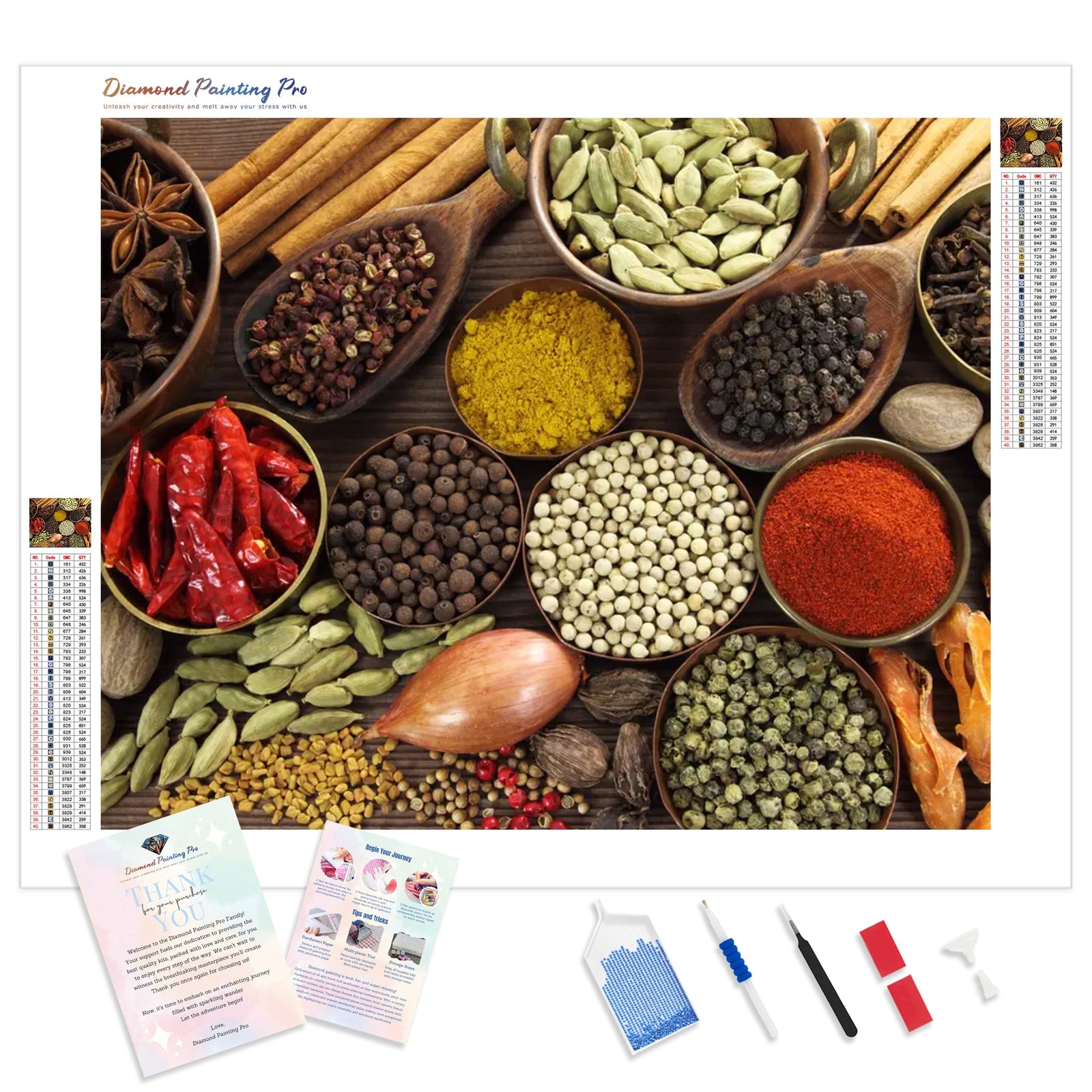 Spices & Herbs | Diamond Painting Kit - Full Drill - Square or Round Diamonds with AB Drills Option