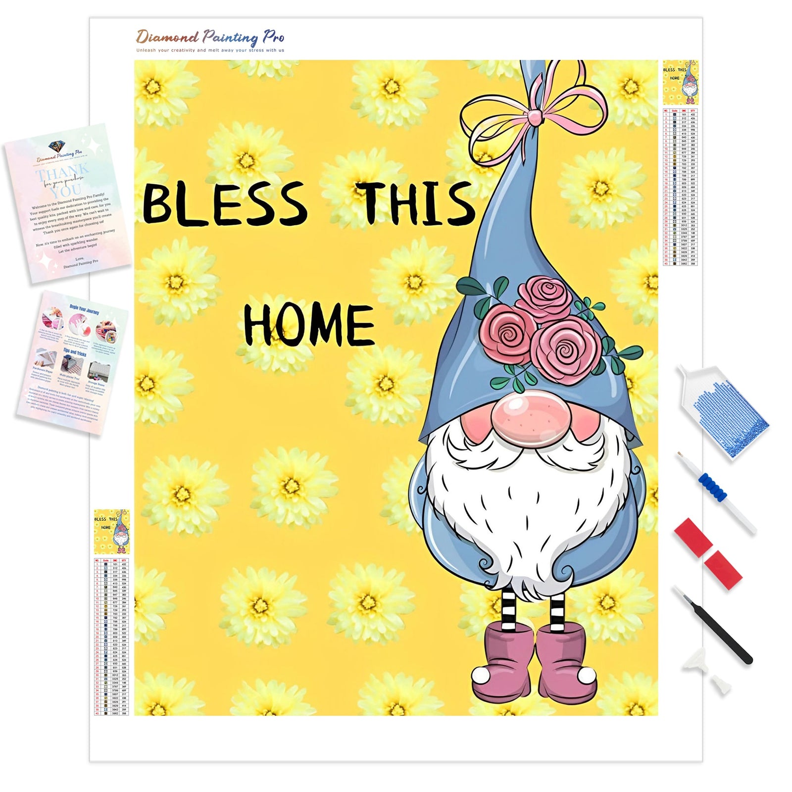 Bless This Home | Diamond Painting Kit - Full Drill - Square or Round Diamonds with AB Drills Option