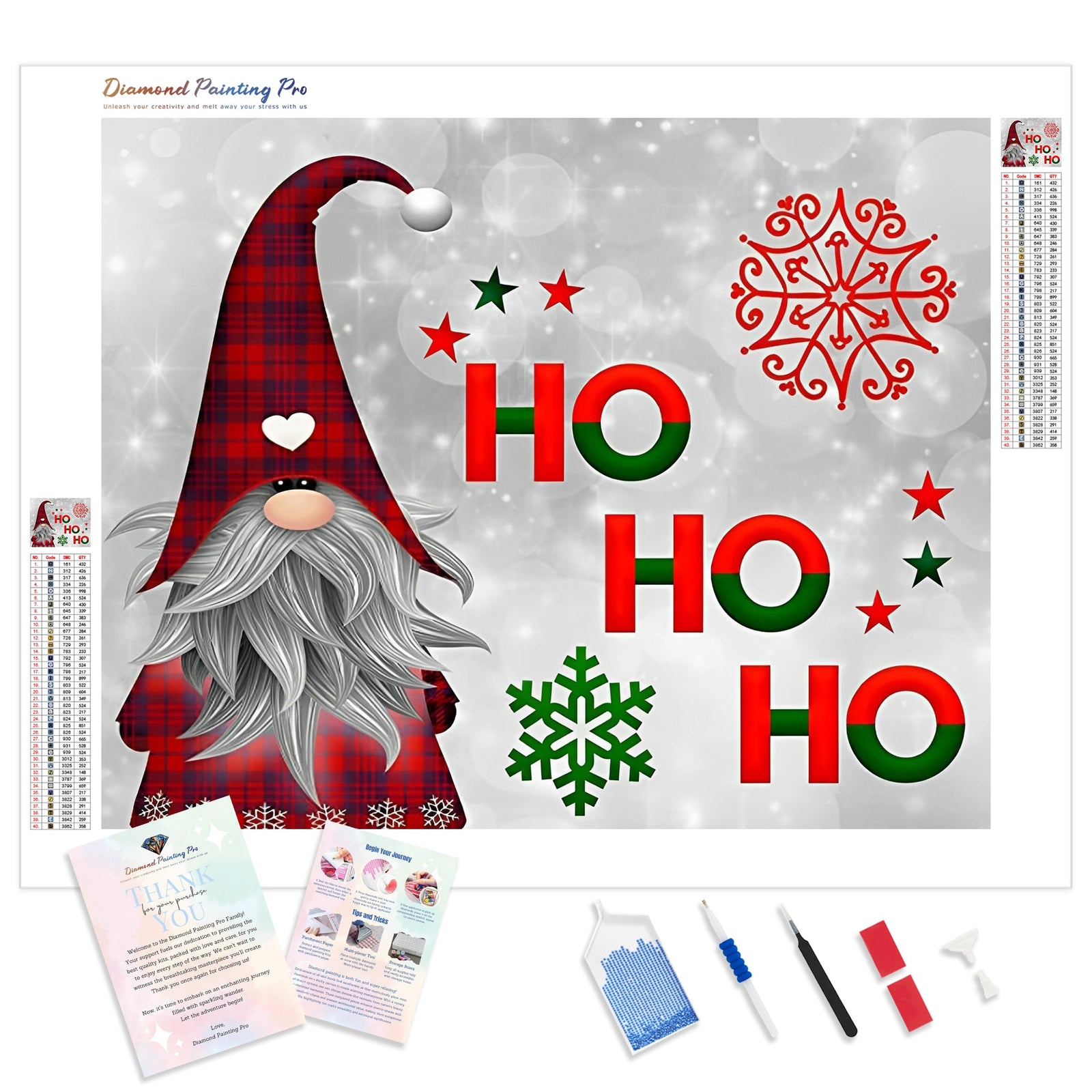 Christmas Gnomes | Diamond Painting Kit - Full Drill - Square or Round Diamonds with AB Drills Option