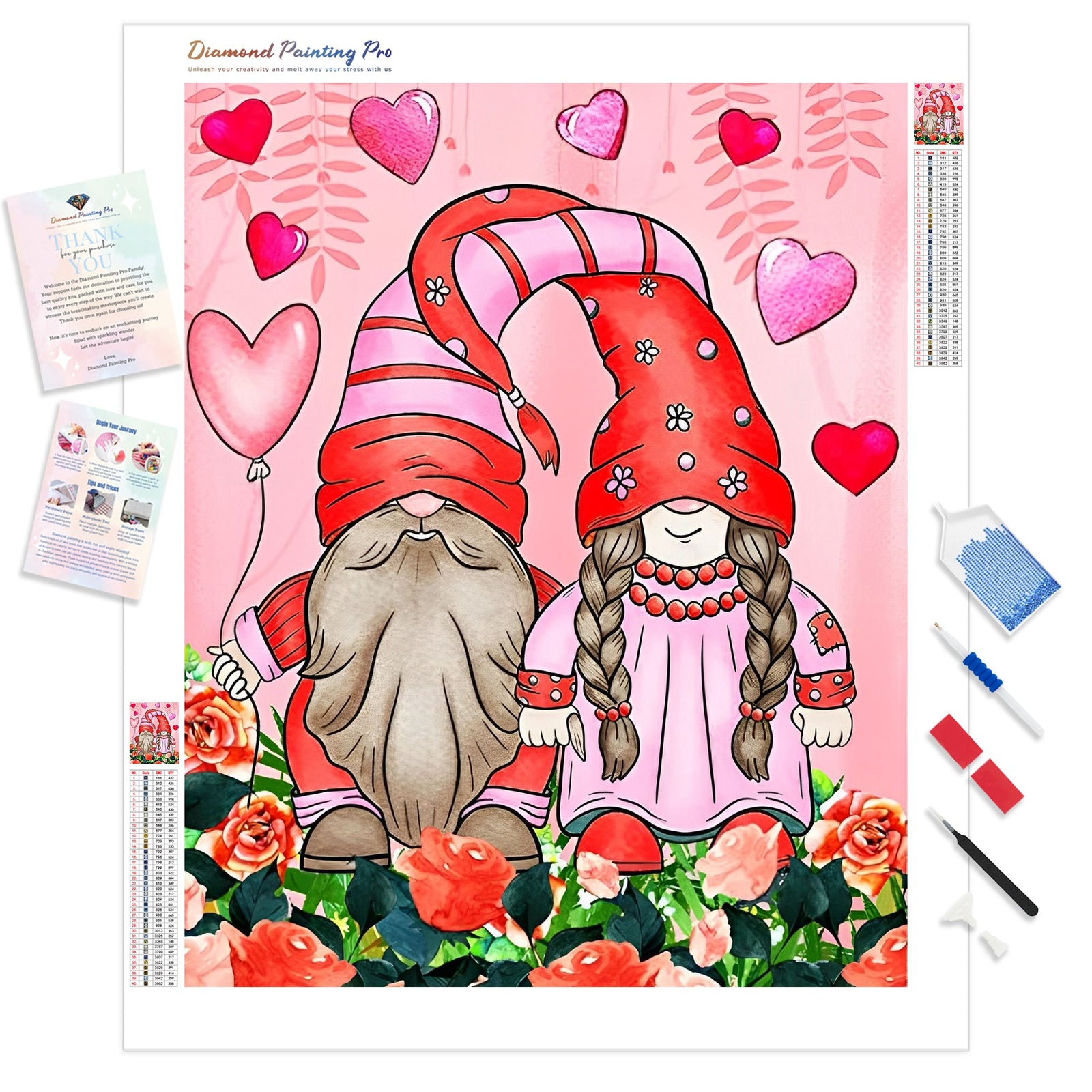 Lovely Gnomes | Diamond Painting Kit - Full Drill - Square or Round Diamonds with AB Drills Option