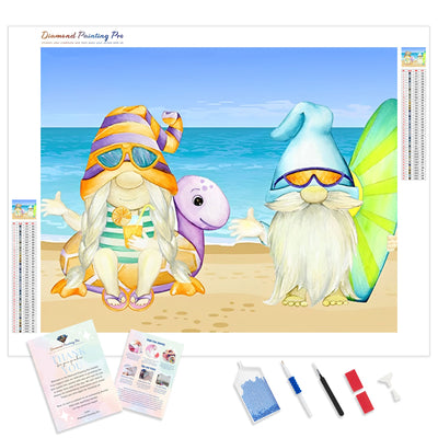 Summer Gnome Beach | Diamond Painting