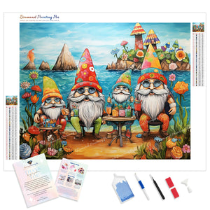 Gnome Beach Party | Diamond Painting