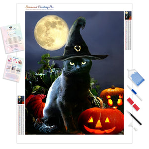 Black Halloween Cat | Diamond Painting