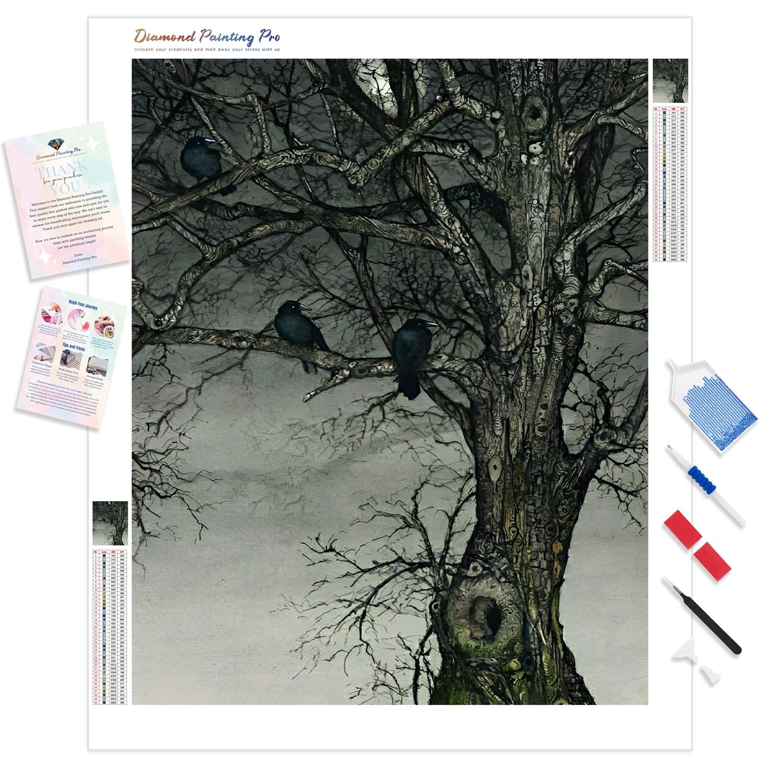 The Roosting Place | Diamond Painting Kit - Full Drill - Square or Round Diamonds with AB Drills Option