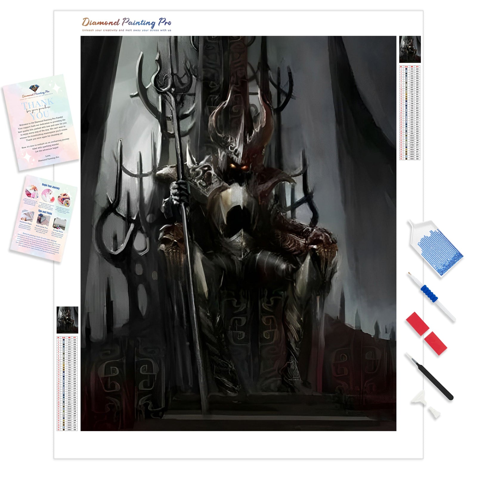 Death Knight | Diamond Painting Kit - Full Drill - Square or Round Diamonds with AB Drills Option