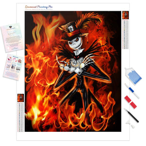 Jack Skellington In Fire | Diamond Painting