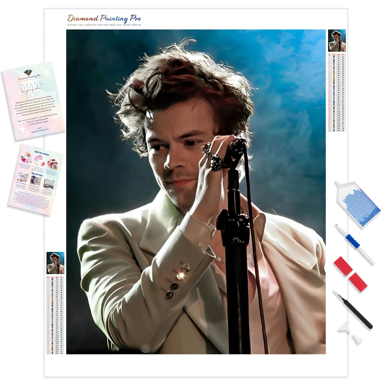 Harry Styles in Concert | Diamond Painting Kit - Full Drill - Square or Round Diamonds with AB Drills Option