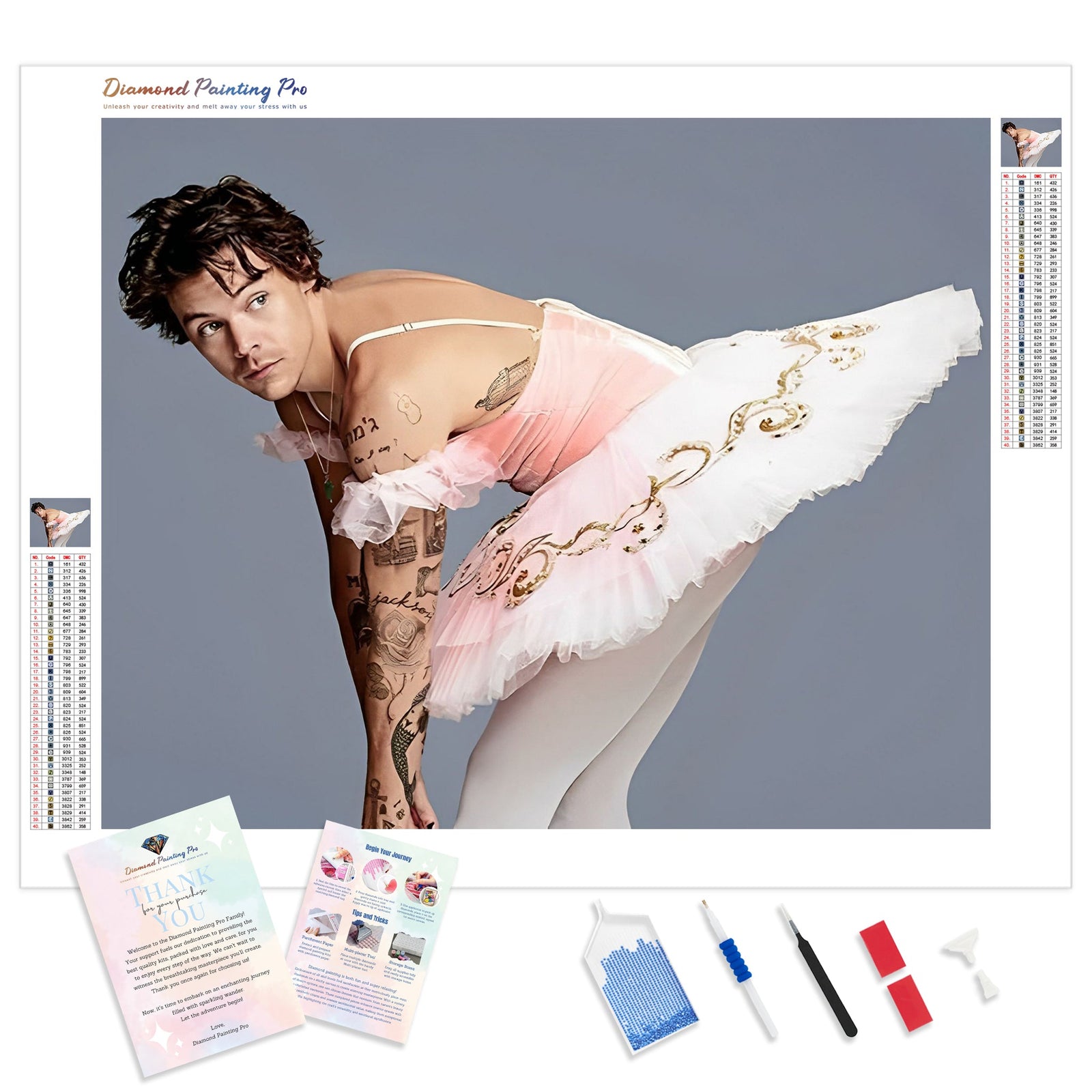 Harry Styles Ballerina | Diamond Painting Kit - Full Drill - Square or Round Diamonds with AB Drills Option