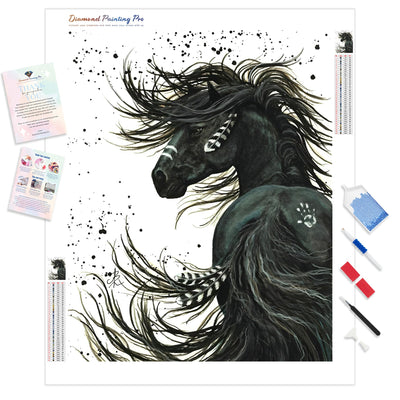 Majestic Spirit Horse | Diamond Painting Kit - Full Drill - Square or Round Diamonds with AB Drills Option