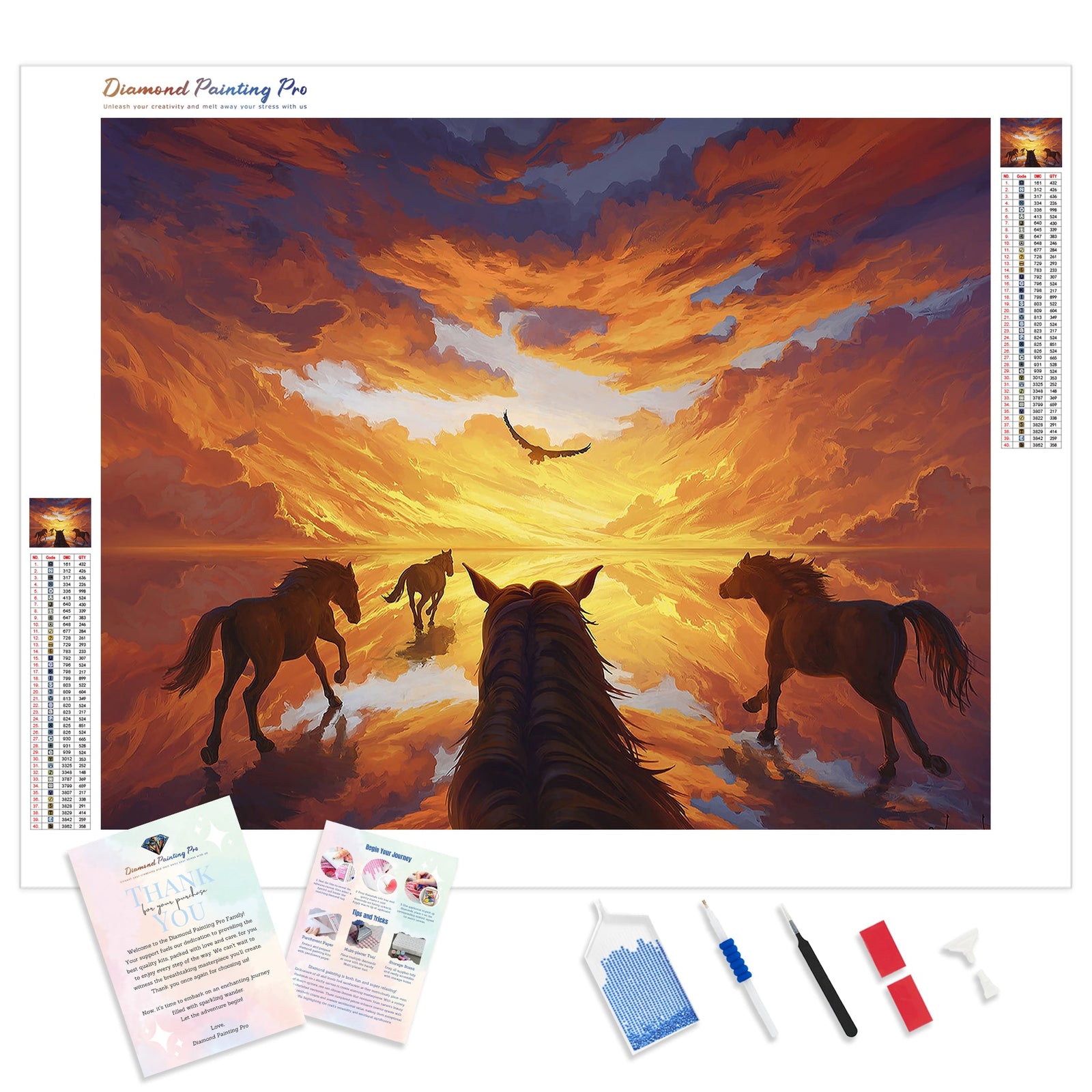 Into the Sunset | Diamond Painting Kit - Full Drill - Square or Round Diamonds with AB Drills Option