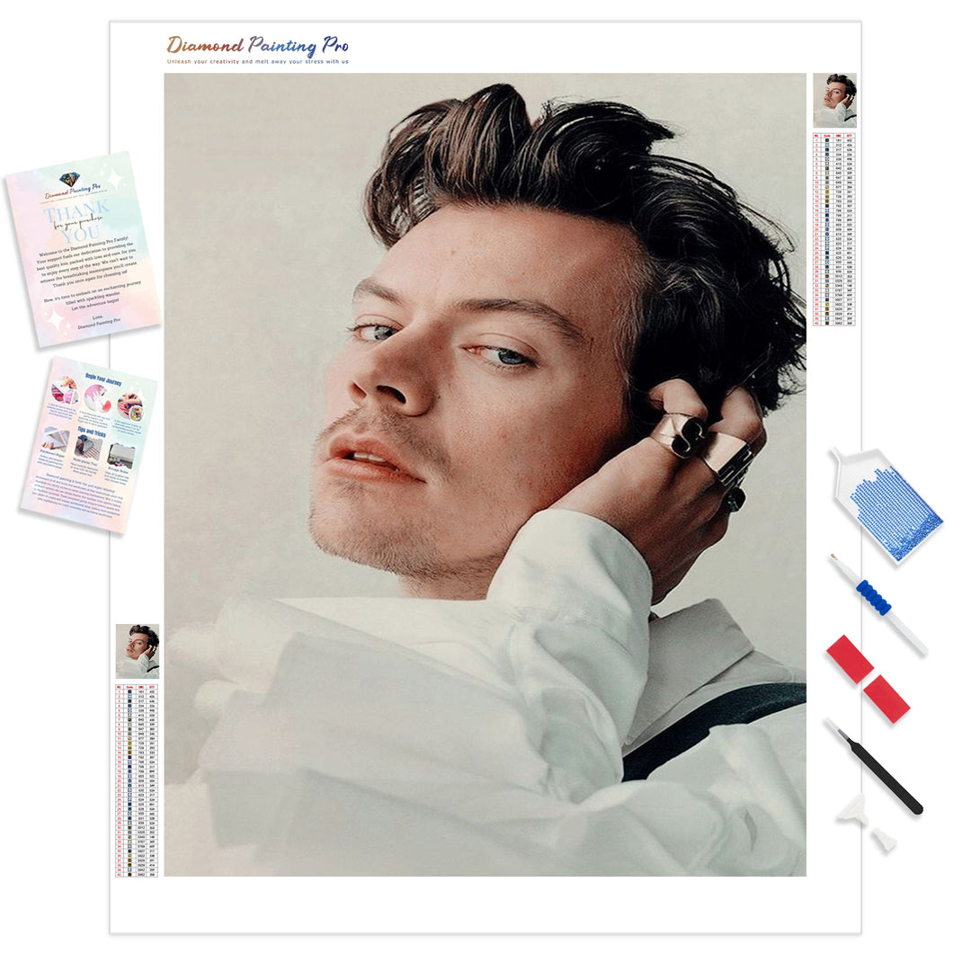 Cool Harry Styles | Diamond Painting Kit - Full Drill - Square or Round Diamonds with AB Drills Option