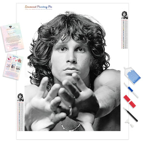 Jim Morrison Black and White | Diamond Painting