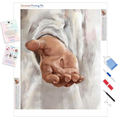 Engraved on His Hands | Diamond Painting Kit - Full Drill - Square or Round Diamonds with AB Drills Option