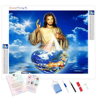 Jesus cares for the world | Diamond Painting