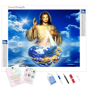 Jesus Cares for the World | Diamond Painting