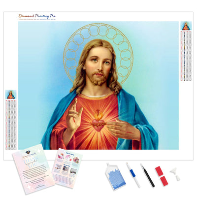 Jesus | Diamond Painting Kit - Full Drill - Square or Round Diamonds with AB Drills Option