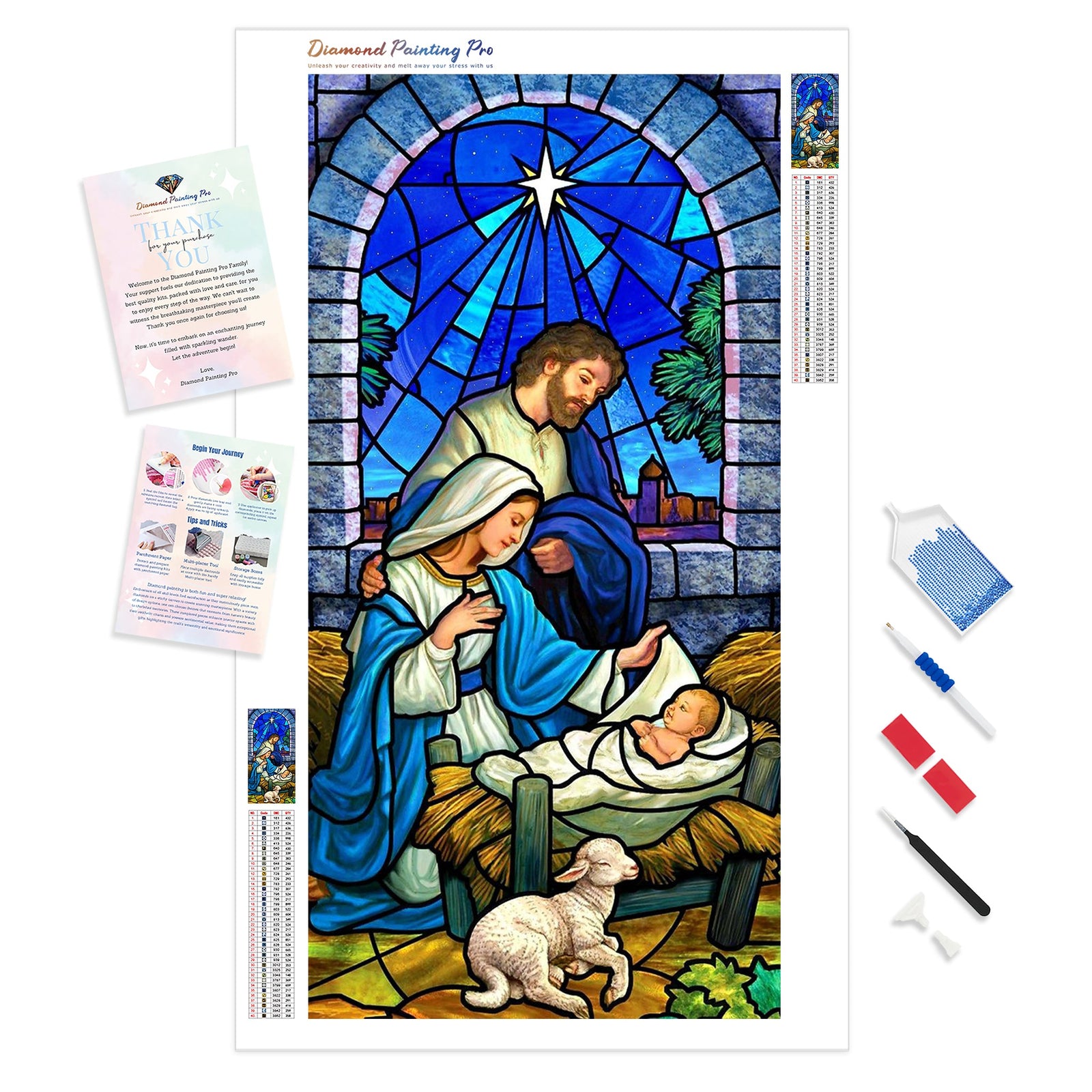 Religious Newborn | Diamond Painting Kit - Full Drill - Square or Round Diamonds with AB Drills Option