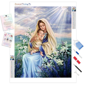 Virgin Mary and Jesus | Diamond Painting