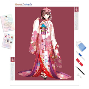 Anime Girl in Kimono | Diamond Painting