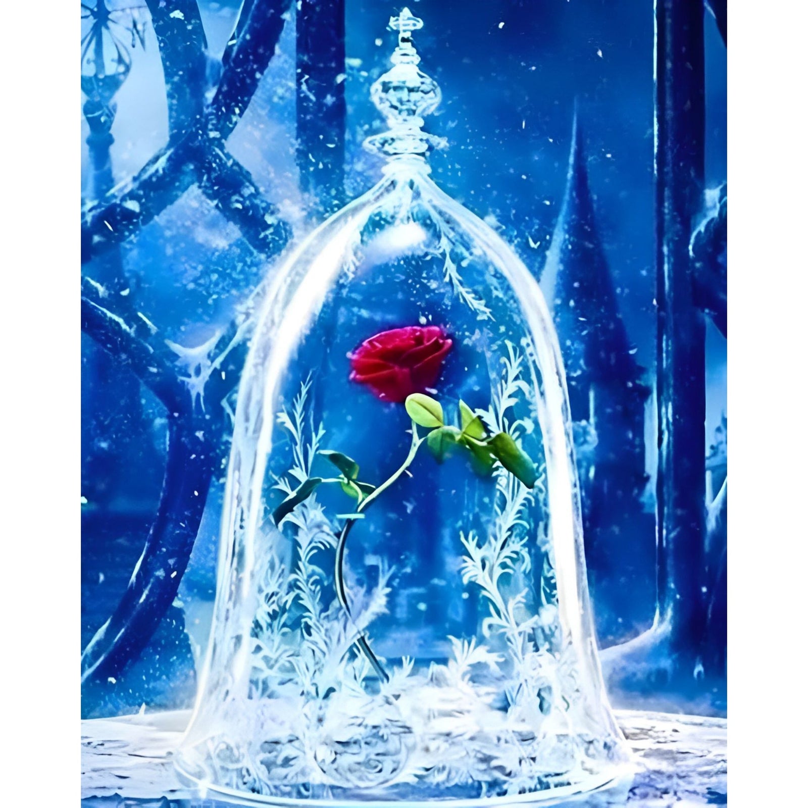 Enchanted Red Rose | Diamond Painting Design - Full Drill Diamond Art with 5d Square or Round Diamonds - AB Drills Available