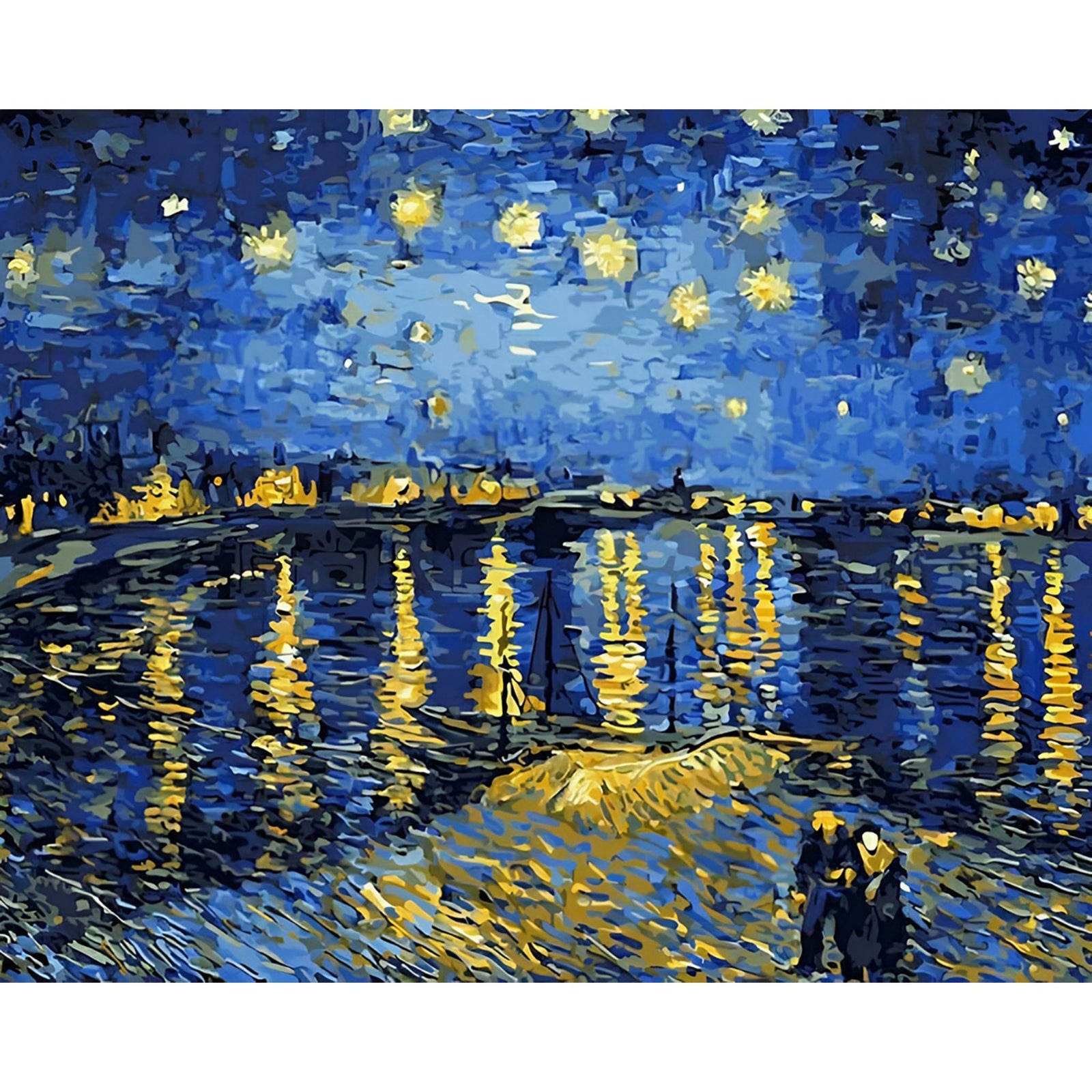 Starry Night Over The Rhône Van Gogh’s | Diamond Painting Design - Full Drill Diamond Art with 5d Square or Round Diamonds - AB Drills Available