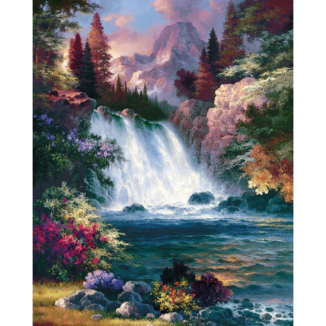 Waterfall among Forest | Diamond Painting
