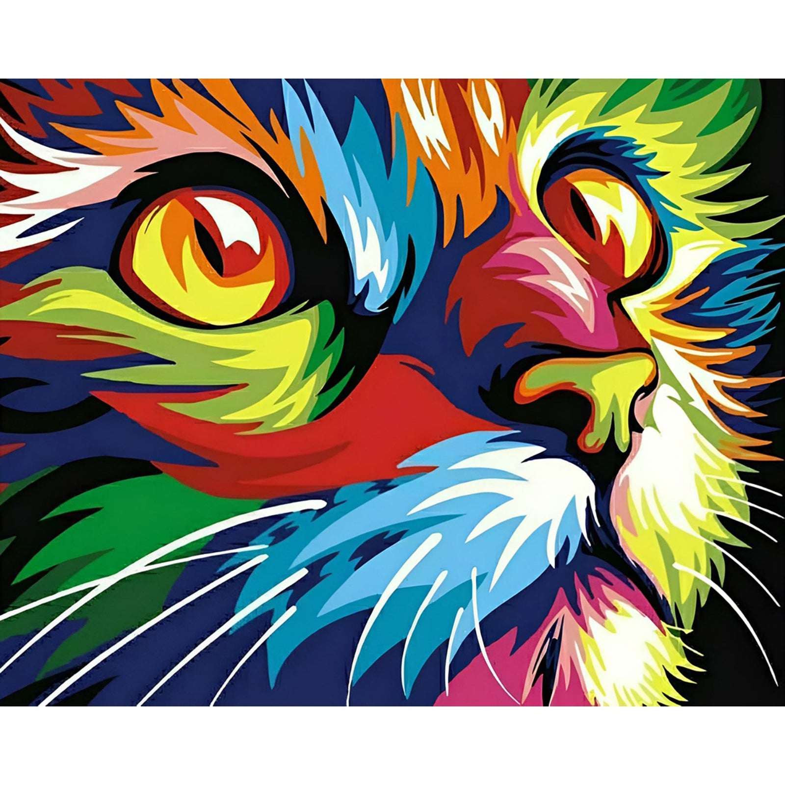 Rainbow Cat | Diamond Painting Design - Full Drill Diamond Art with 5d Square or Round Diamonds - AB Drills Available