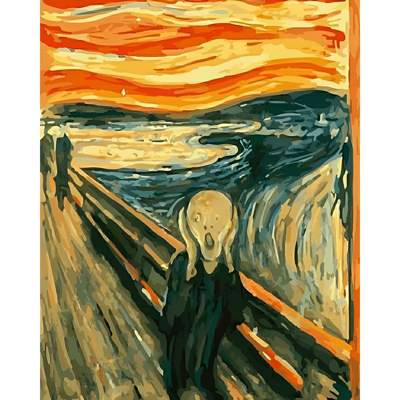 The Scream - Edvard Munch | Diamond Painting Design - Full Drill Diamond Art with 5d Square or Round Diamonds - AB Drills Available