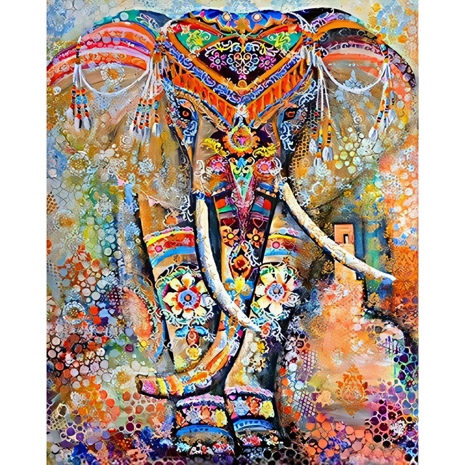 Esoteric Elephant | Diamond Painting Design - Full Drill Diamond Art with 5d Square or Round Diamonds - AB Drills Available