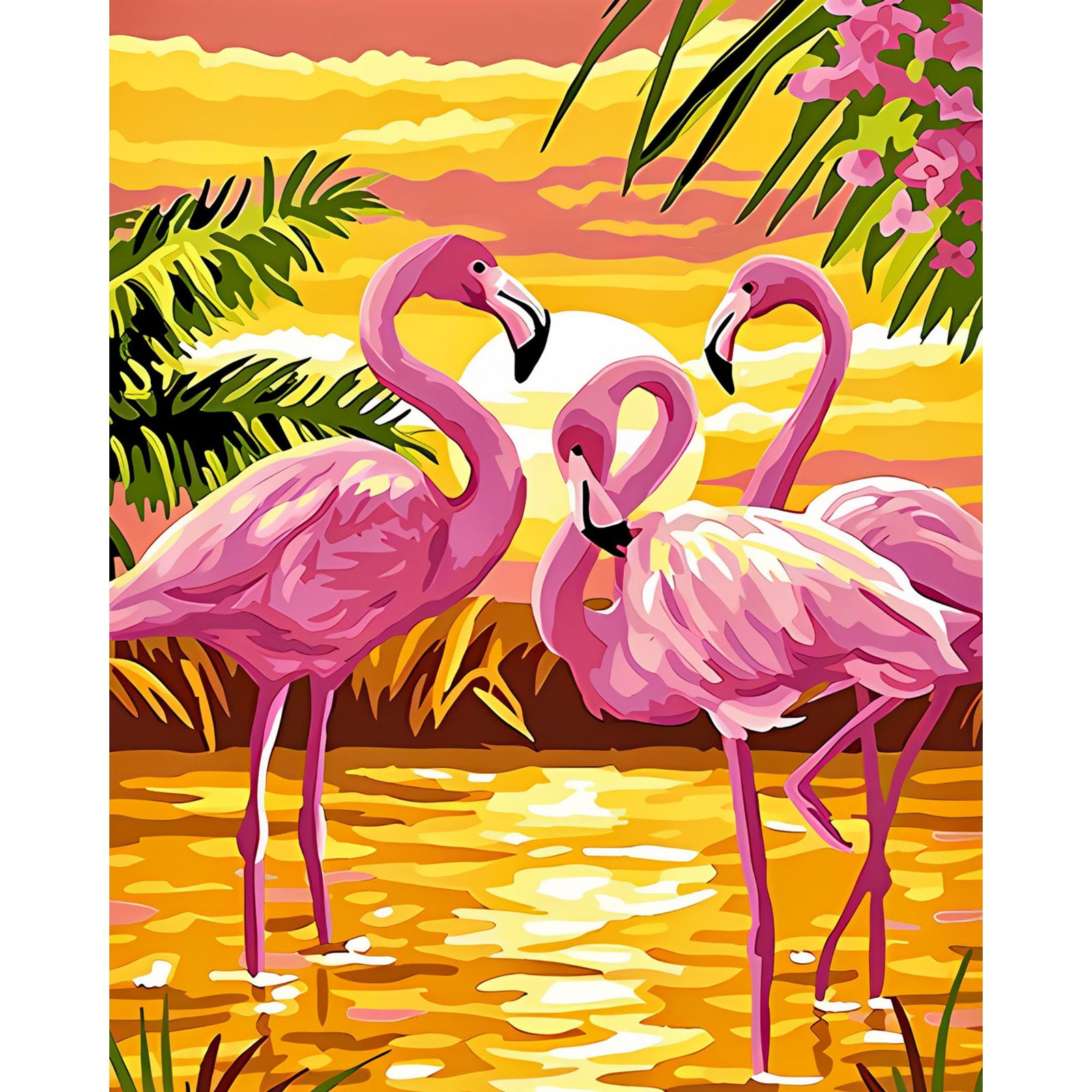 Flamingos | Diamond Painting Design - Full Drill Diamond Art with 5d Square or Round Diamonds - AB Drills Available