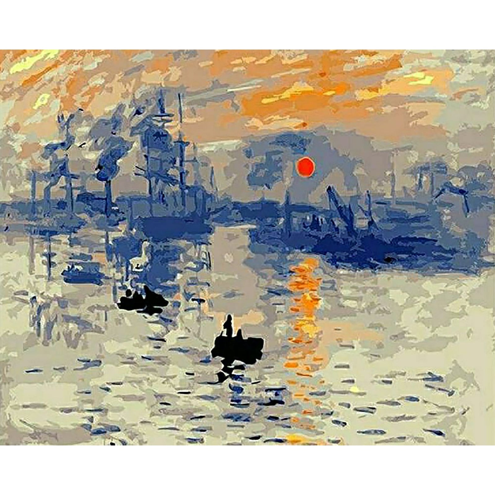 Impression Sunrise - Claude Monet | Diamond Painting Design - Full Drill Diamond Art with 5d Square or Round Diamonds - AB Drills Available