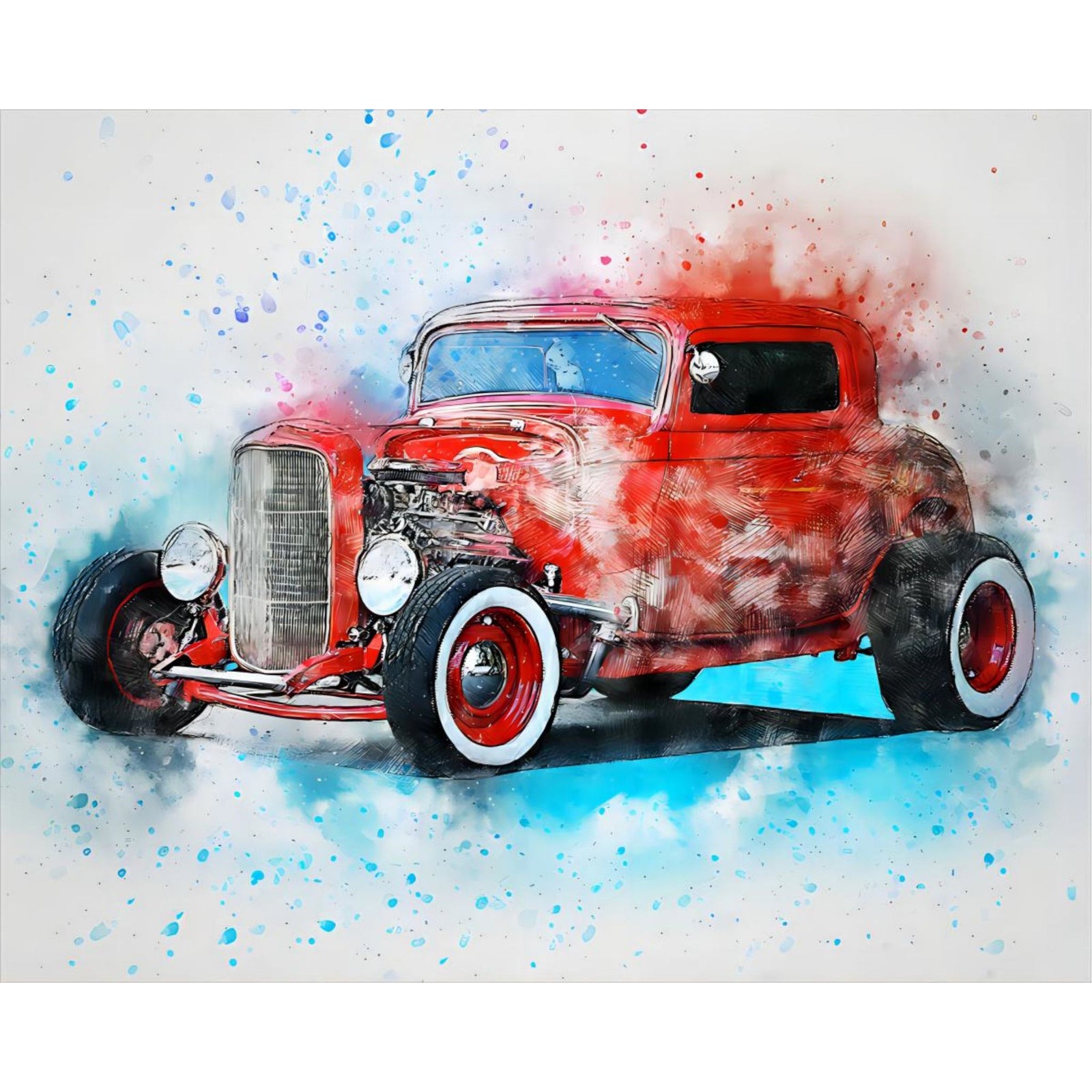 Abstract Car | Diamond Painting Design - Full Drill Diamond Art with 5d Square or Round Diamonds - AB Drills Available