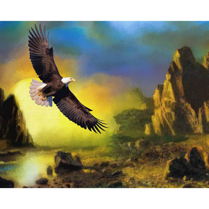 Eagle over Land | Diamond Painting