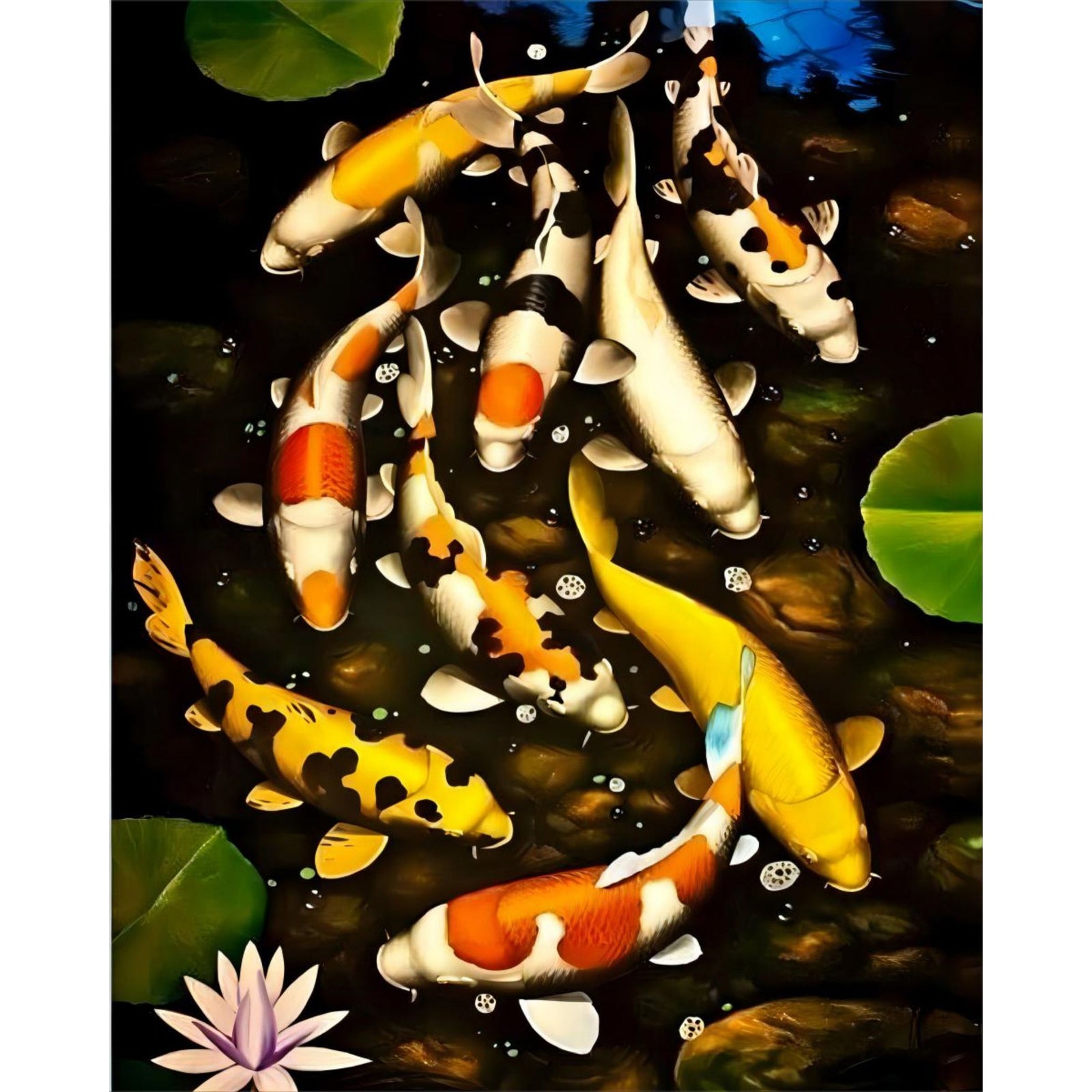 Koi Fishes | Diamond Painting Design - Full Drill Diamond Art with 5d Square or Round Diamonds - AB Drills Available