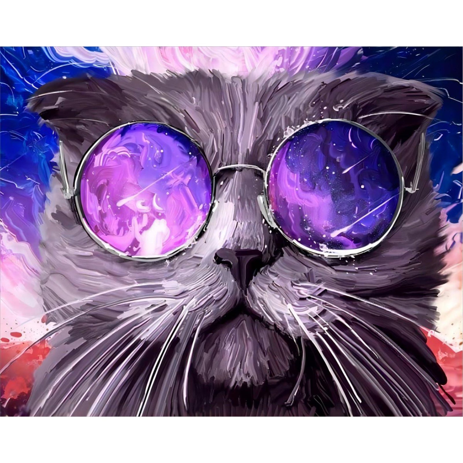 Space Cat | Diamond Painting Design - Full Drill Diamond Art with 5d Square or Round Diamonds - AB Drills Available