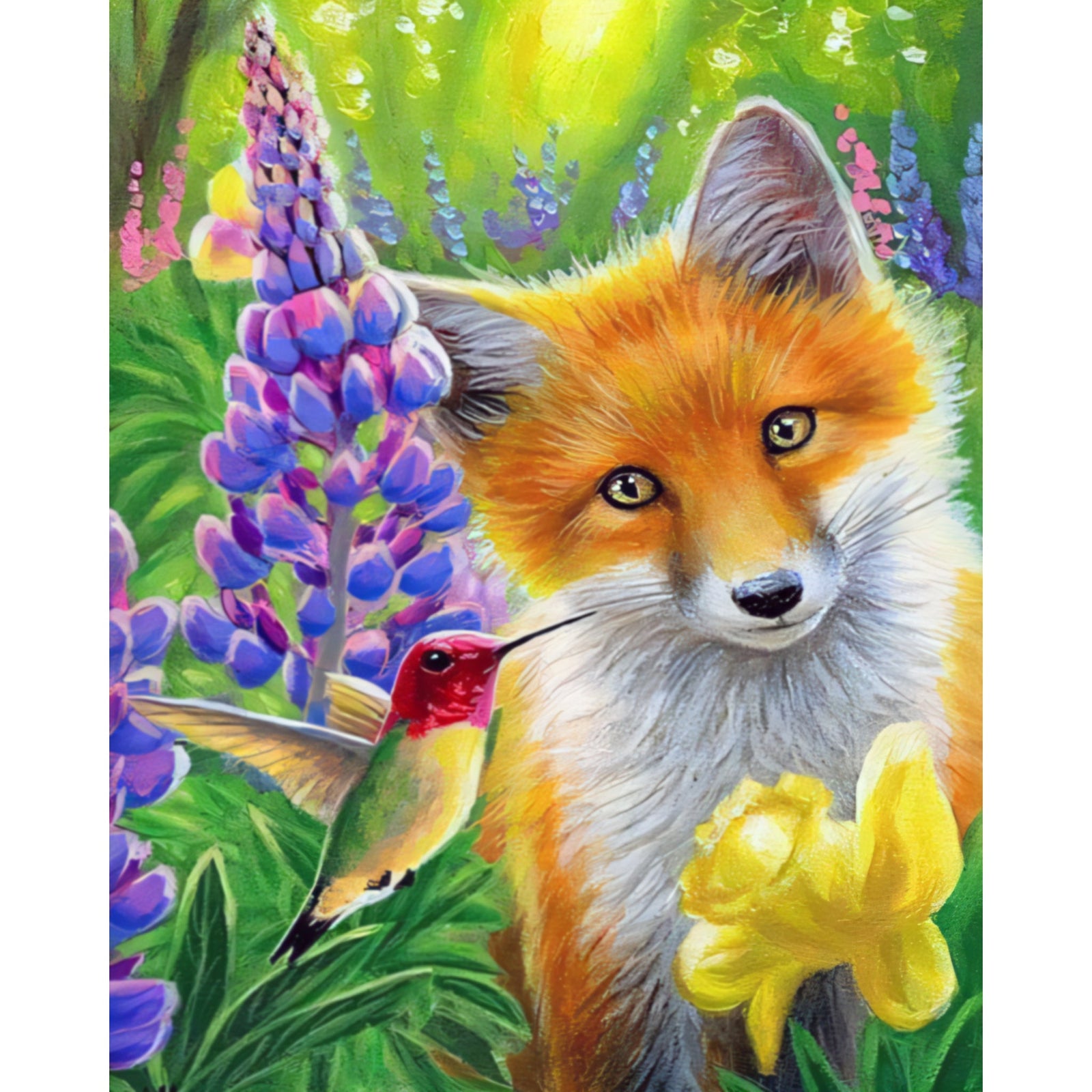 Cute Fox | Diamond Painting Design - Full Drill Diamond Art with 5d Square or Round Diamonds - AB Drills Available