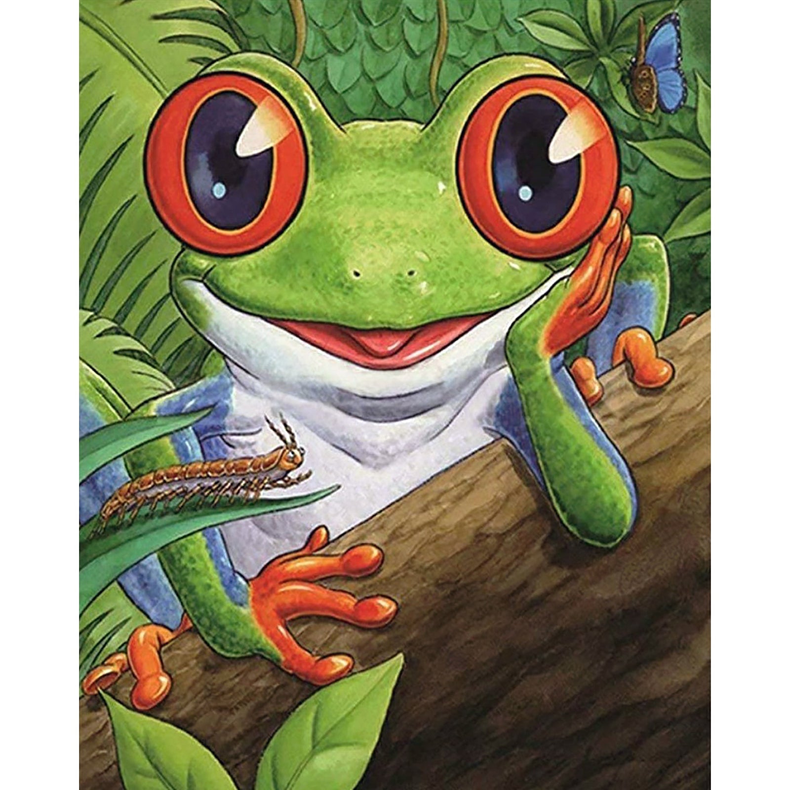 Lovely Frog | Diamond Painting Design - Full Drill Diamond Art with 5d Square or Round Diamonds - AB Drills Available