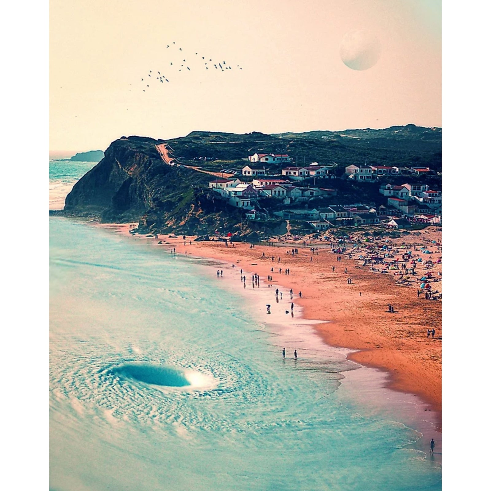 Hurricane Beach | Diamond Painting Design - Full Drill Diamond Art with 5d Square or Round Diamonds - AB Drills Available