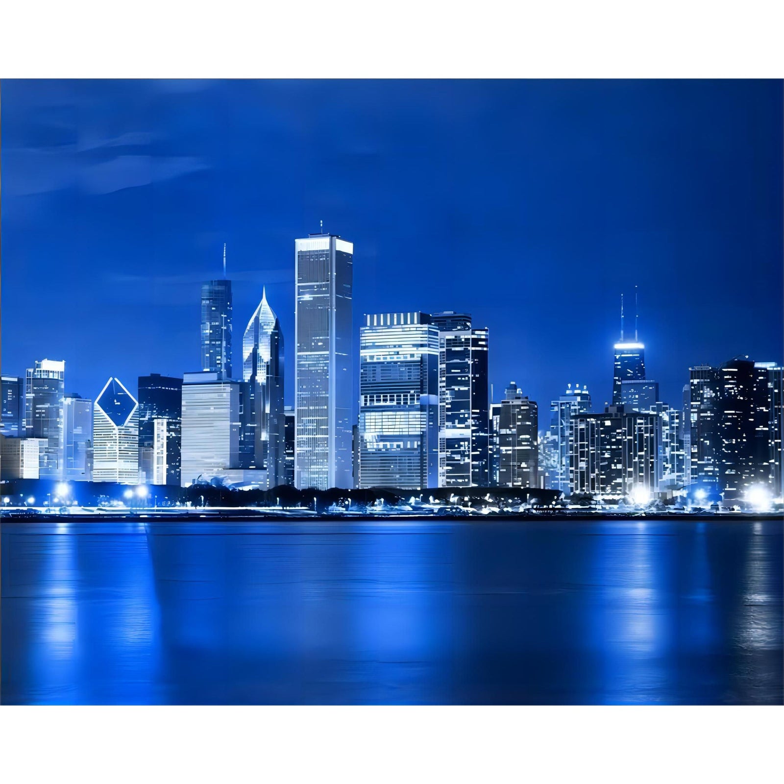 Chicago Skyline | Diamond Painting Design - Full Drill Diamond Art with 5d Square or Round Diamonds - AB Drills Available