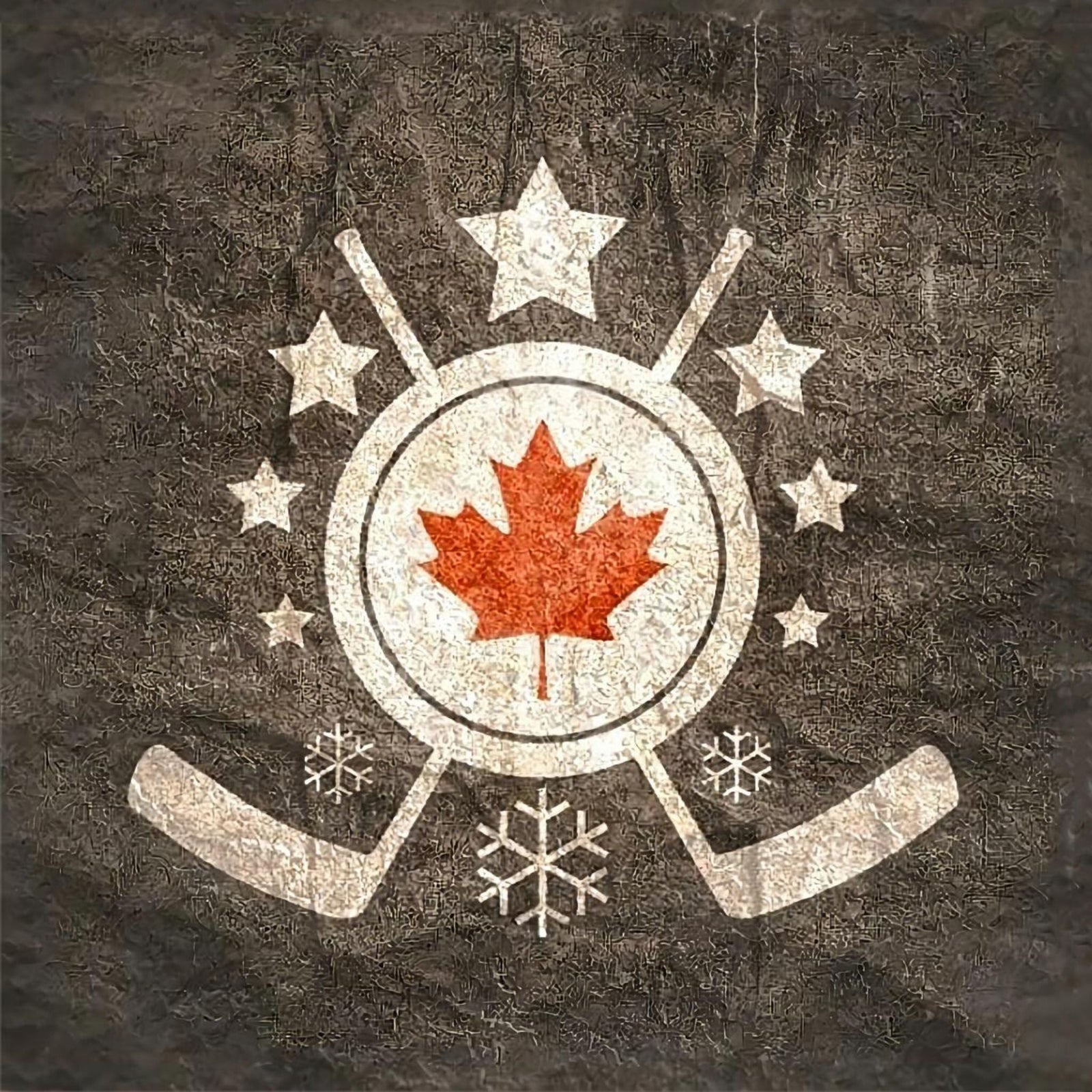 Canadian Hockey Emblem | Diamond Painting Design - Full Drill Diamond Art with 5d Square or Round Diamonds - AB Drills Available