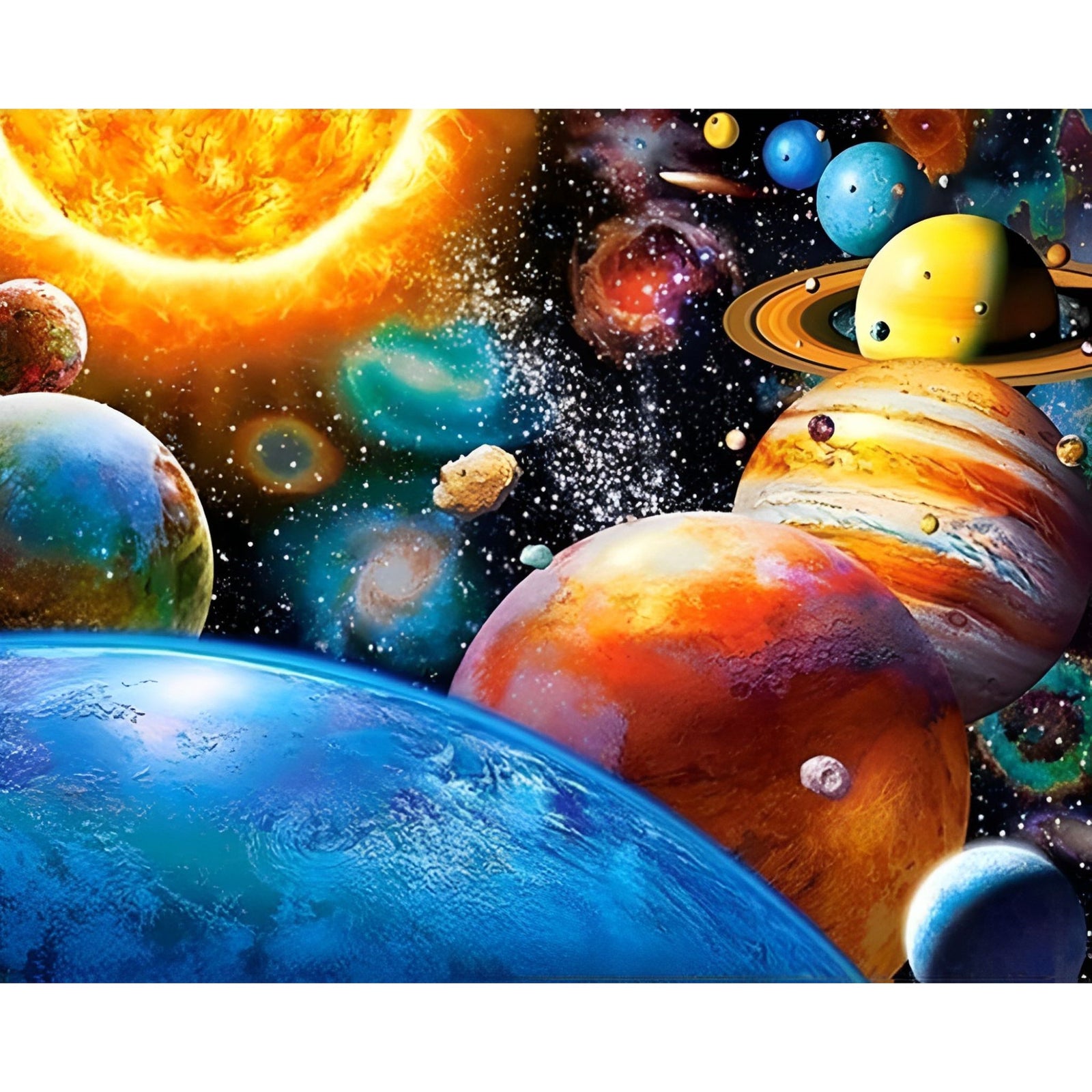 Solar System | Diamond Painting Design - Full Drill Diamond Art with 5d Square or Round Diamonds - AB Drills Available